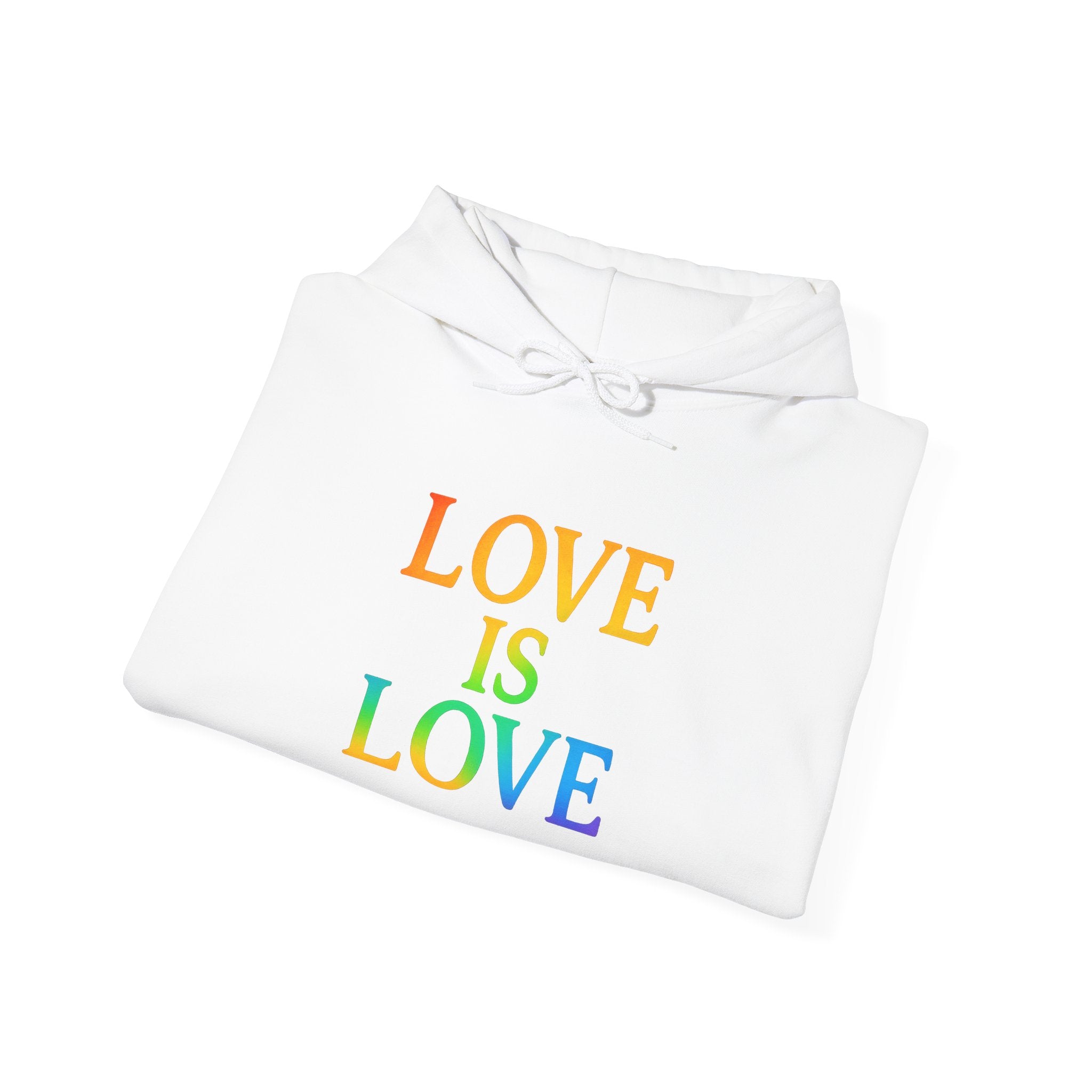 Love Is Love Hoodie — Rainbow Pride Graphic Sweatshirt