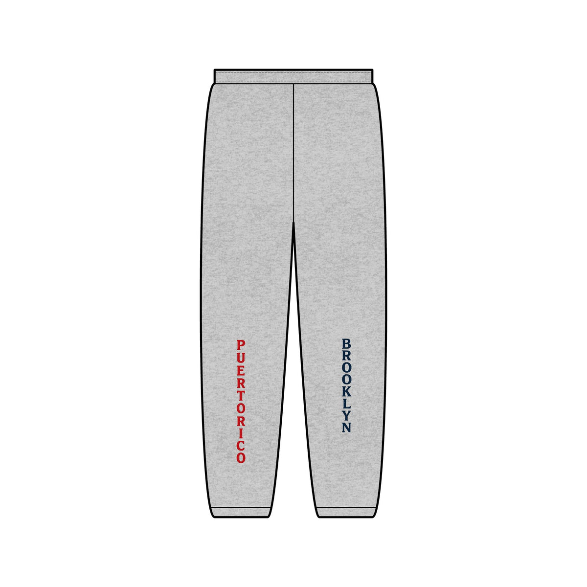 Puerto Rico & Brooklyn Vertical Text Sweatpants — City Pride Joggers