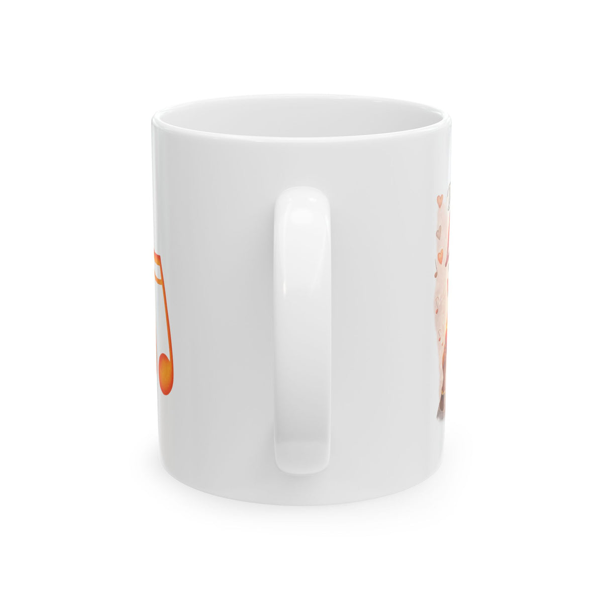 Musical Notes Ceramic Mug — Retro Treble Clef Coffee Cup (11oz & 15oz)