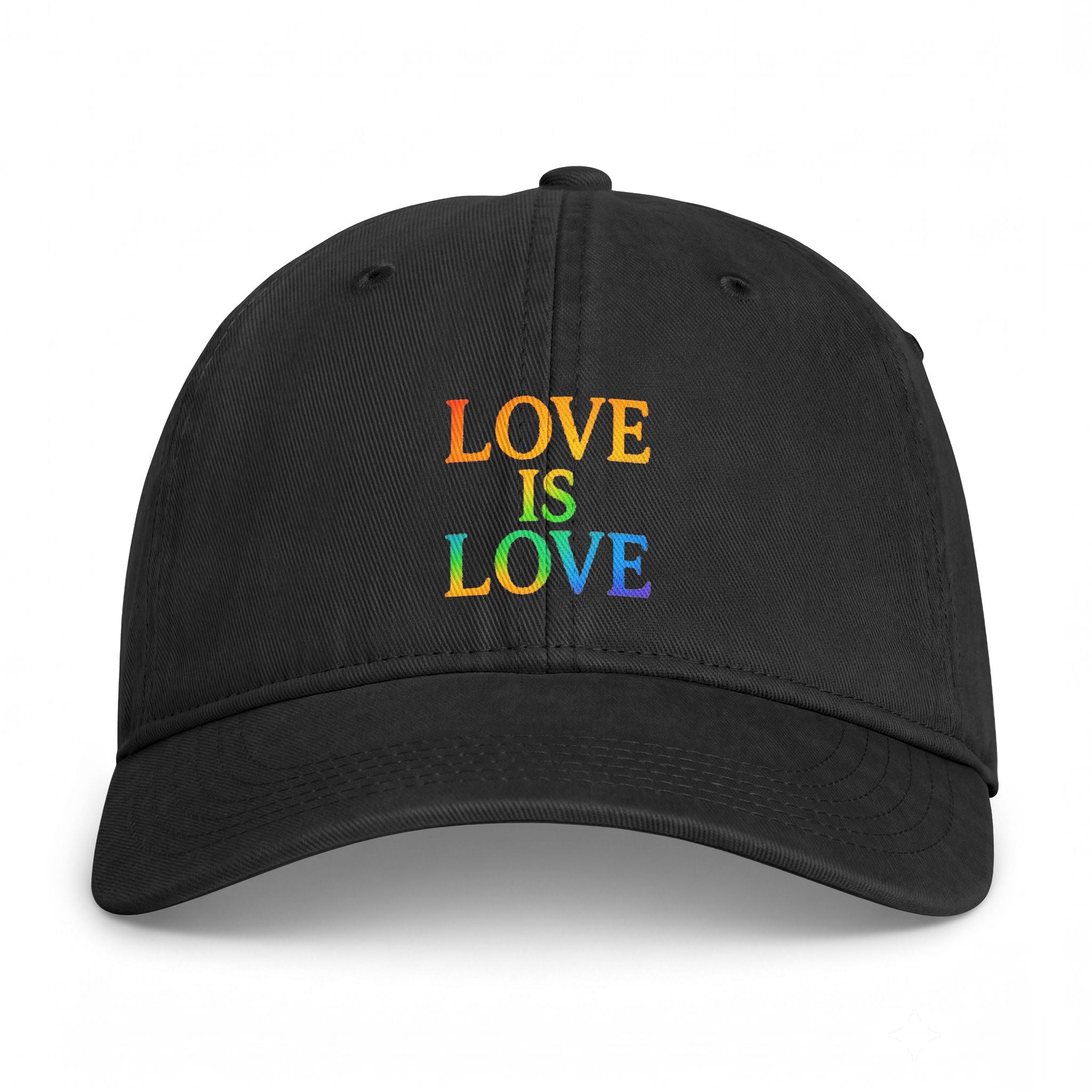 Love Is Love Embroidered Cap — Rainbow Pride Baseball Hat