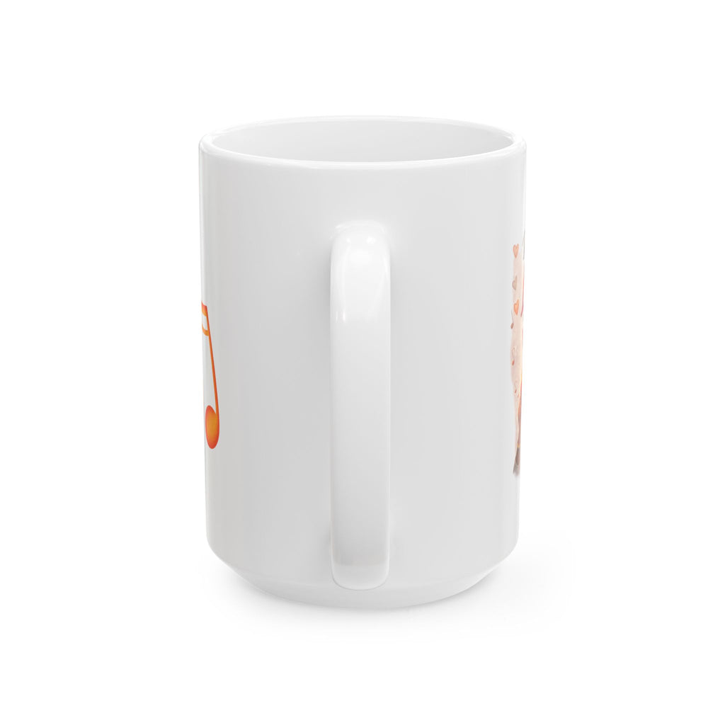 Musical Notes Ceramic Mug — Retro Treble Clef Coffee Cup (11oz & 15oz)