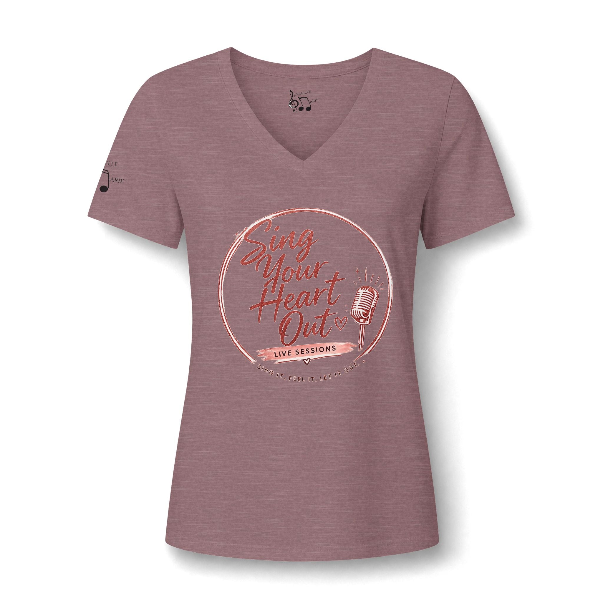 Sing Your Heart Out V-Neck Tee